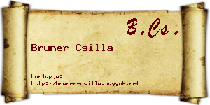 Bruner Csilla névjegykártya
