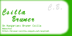 csilla bruner business card